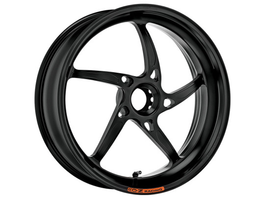 OZ Racing - PIEGA Aluminum 5 Spoke Rear Wheel - Matt Black - Ducati V2 - P6012DU55Z1M