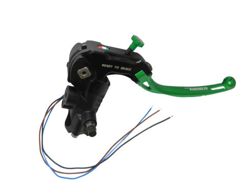 Accossato Ready To Brake Master Cylinder PRS 19x17-18-19 With Colourful Folding Long Lever-Green