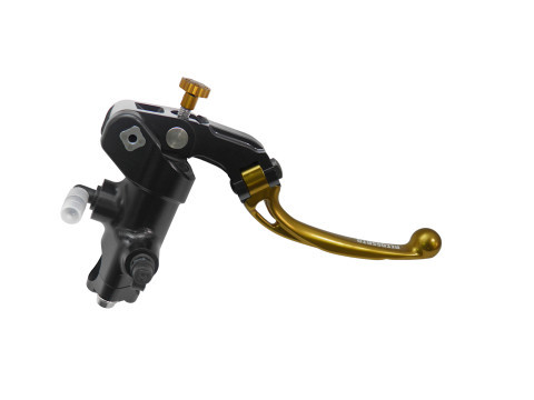 Accossato Radial Brake Master Cylinder PRS 19x17-18-19 With Black Anodized Body and Colourful Short Lever-Gold