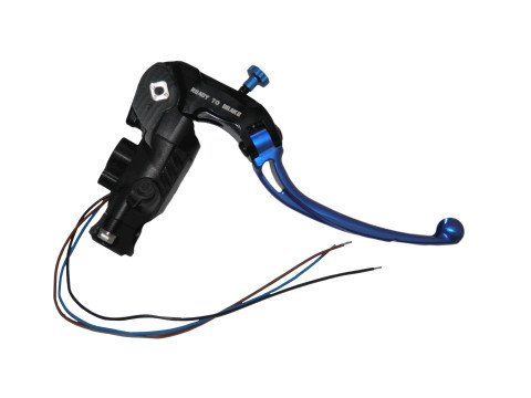 Accossato Ready To Brake Master Cylinder PRS 19x17-18-19 With Colourful Long Folding Lever-Blue