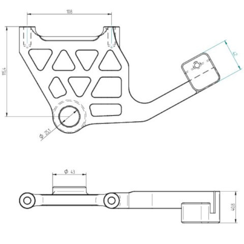 Accossato Rear Brake Caliper Bracket Harley Davidson Touring