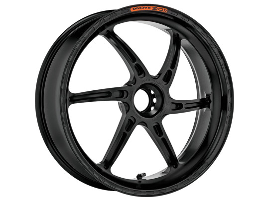 OZ Racing - GASS Aluminum 6 Spoke Rear Wheel - Matte Black - Ducati - H6011DU55Z1M