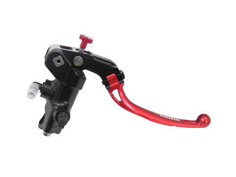 Accossato Radial Brake Master Cylinder PRS 19x17-18-19 With Black Anodized Body and Colourful Long lever-Red