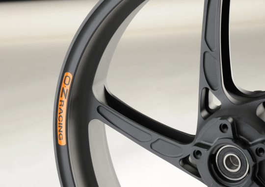 OZ Racing - PIEGA Aluminum 5 Spoke Rear Wheel - Matte Black - Kawasaki - P6266KA42Z1M