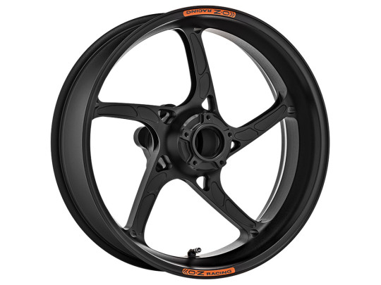 OZ Racing - PIEGA Aluminum 5 Spoke Rear Wheel - Matt Black - Ducati - P6009DU55Z1M