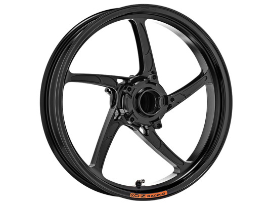 OZ Racing - PIEGA Aluminum 5 Spoke Front Wheel - Gloss Black - Aprilia - P3065AP3501N