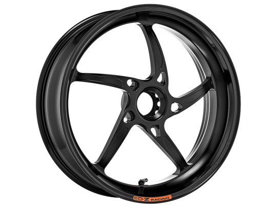 OZ Racing - PIEGA Aluminum 5 Spoke Rear Wheel - Gloss Black - Ducati V2 - P6012DU5501N