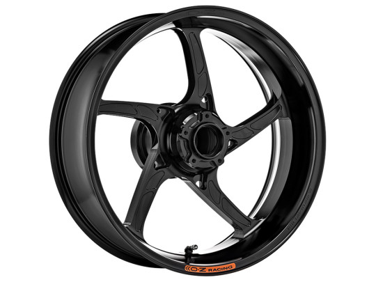 OZ Racing - PIEGA Aluminum 5 Spoke Rear Wheel - Gloss Black - Aprilia - P6095AP6001N