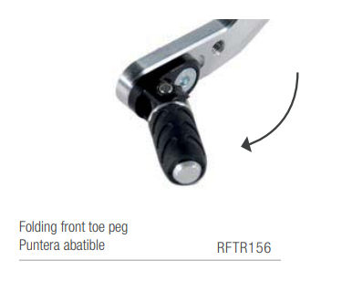 Lightech - Folding Front Toe Peg - RFTR156