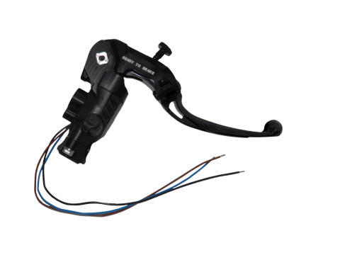 Accossato Ready To Brake Master Cylinder PRS 19x17-18-19 With Colourful Short Folding Lever-Black