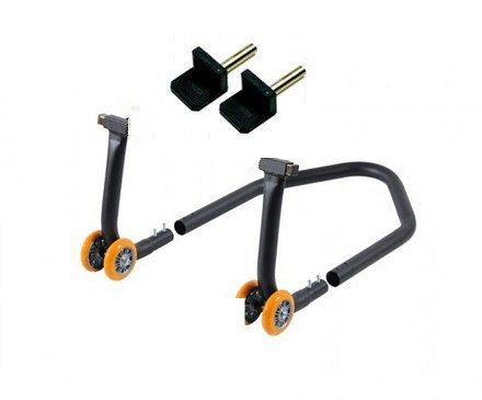 Lightech - Modular rear stand with 4 wheels and rubber pad lifters - RSF039P