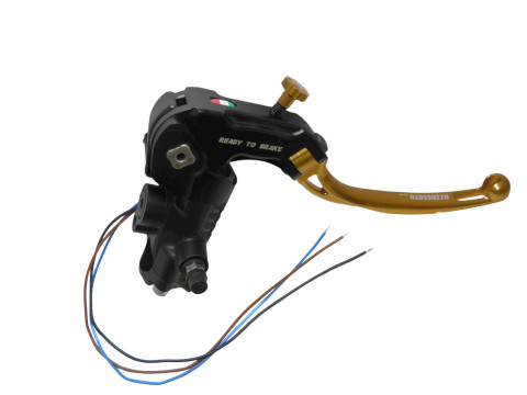 Accossato Ready To Brake Master Cylinder PRS 19x17-18-19 With Colourful Folding Long Lever-Gold