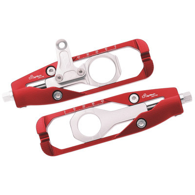Lightech - Chain Adjusters with Caliper Support - Yamaha - Red - TEYA008ROS