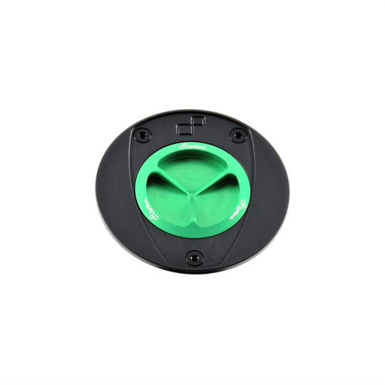 Lightech - Spin Locking Fuel Caps - Green - Kawasaki - TFN223VER