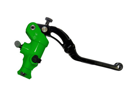 Accossato Radial Brake Master Cylinder - 19x18 - Green w/ Black Revolution Lever