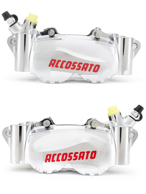 Accossato CNC Radial Brake Caliper 100mm Nickel-plated