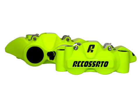 Accossato Radial Brake Caliper Forged Monoblock 108 mm distance With Pistons in Aluminum Florescent yellow