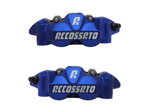 Accossato Radial Brake Caliper Forged Monoblock 108 mm distance With Pistons in Aluminium Blue anodized