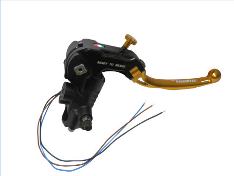 Accossato Ready To Brake Master Cylinder PRS 19x17-18-19 With Colourful Short Folding Lever-Gold